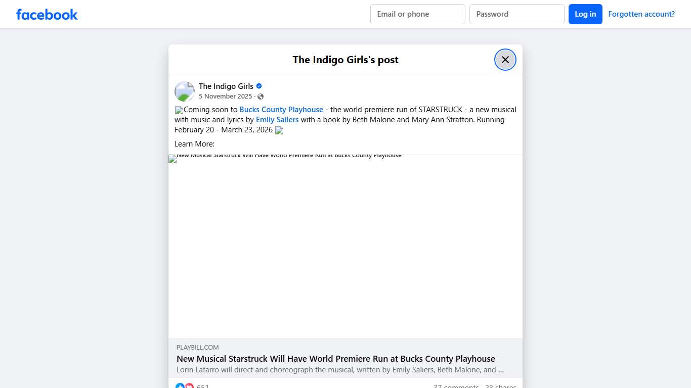 ✨Coming soon to Bucks County Playhouse... - The Indigo Girls | Facebook